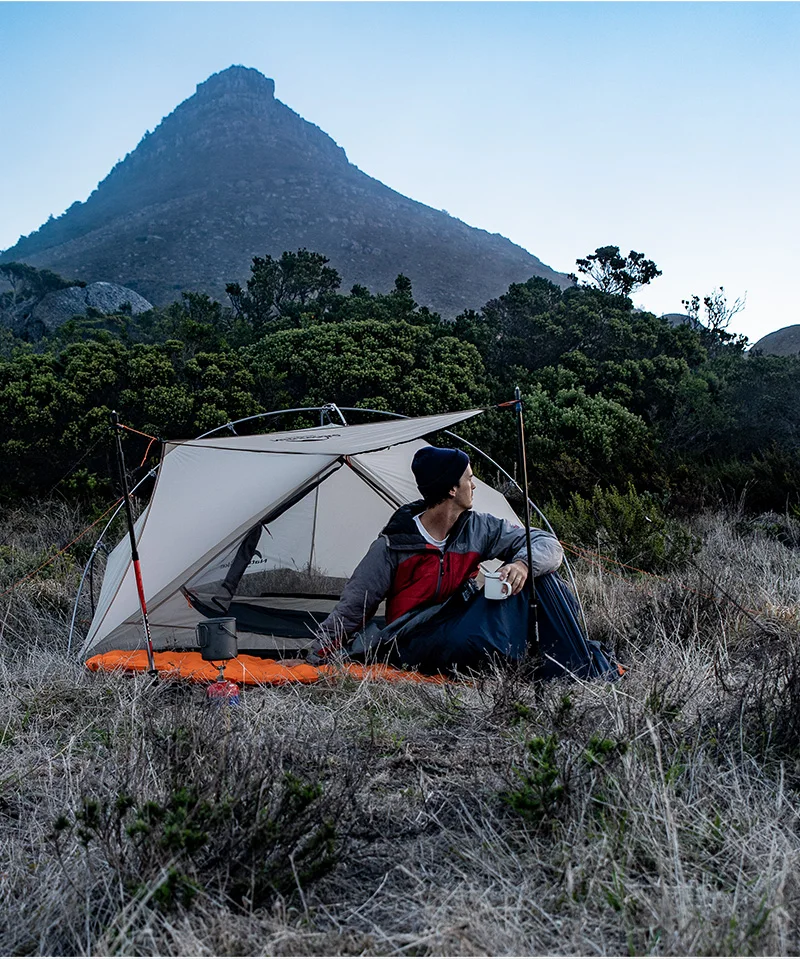 Naturehike 930 г одиночный тент Водонепроницаемый Сверхлегкий палатки Открытый Кемпинг однослойный туристический тент с ковриком NH18W001-K