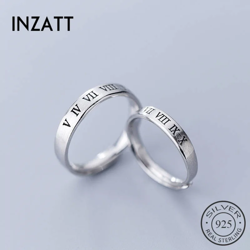 INZATT, настоящее 925 пробы, серебряное минималистичное кольцо для пары, для романтических, вечерние, для мужчин, хорошее ювелирное изделие, аксессуары, подарок