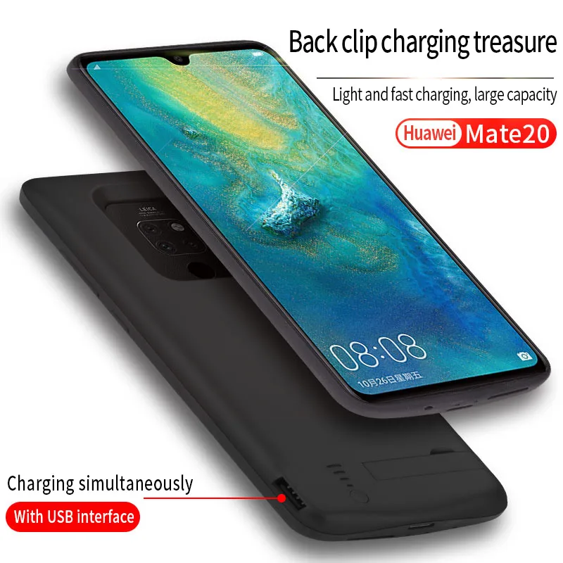 Чехол для аккумулятора power Bank huawei mate 20 Pro X ударопрочный 6500 мА/ч чехол зарядного