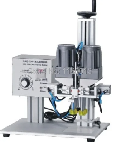 Полуавтоматическая пневматическая машина для запечатывания крышек укупорки
