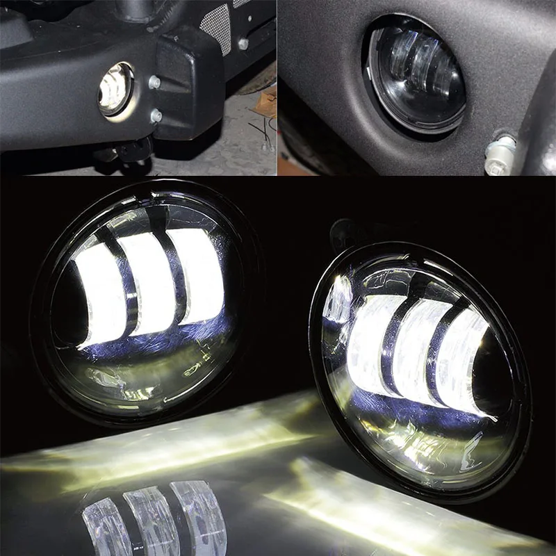 Автомобильные светодиодные противотуманные фары для 07 15 Jeep Wrangler JK TJ LJ Dodge Journey 4
