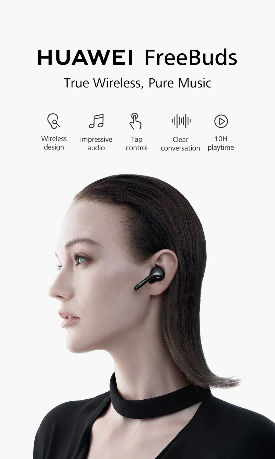 HUAWEI FreeBuds 2 Наушники ответ на вызов Беспроводной костный вокальный принт ID Bluetooth Автоматическое обнаружение ношения превосходный звук водонепроницаемый