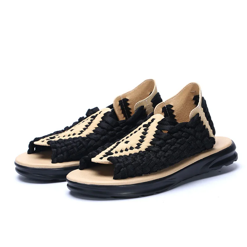 Summer Sandals Men Women Trend Casual Shoes Personality Roman Baotou Beach Soft Vottom Weave SandalS | Обувь