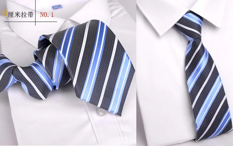 Simple and Convenient Personality 8CM Pull Belt Dress Lazy Tie Men's Fashion Accessories Striped Suit Business | Аксессуары для