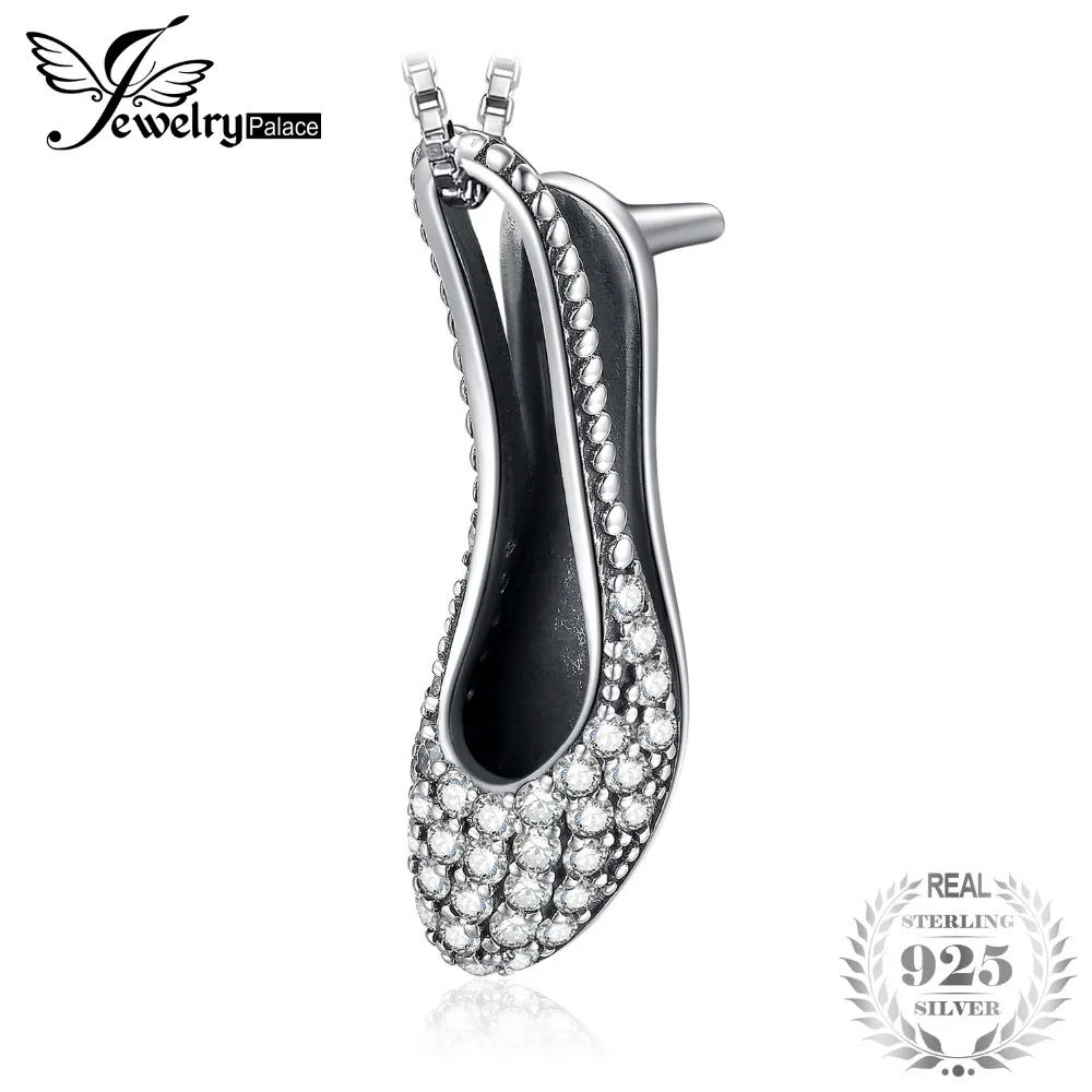 JewelryPalace Винтаж блеск высокий каблук проложить 1.6ct кубического циркония кулон