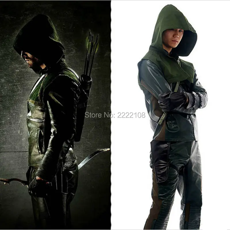 2018 Updated Version Green Arrow season 3 Cosplay Costume Green Arrow Oliver Queen Cosplay Costume Superhero Costume Halloween
