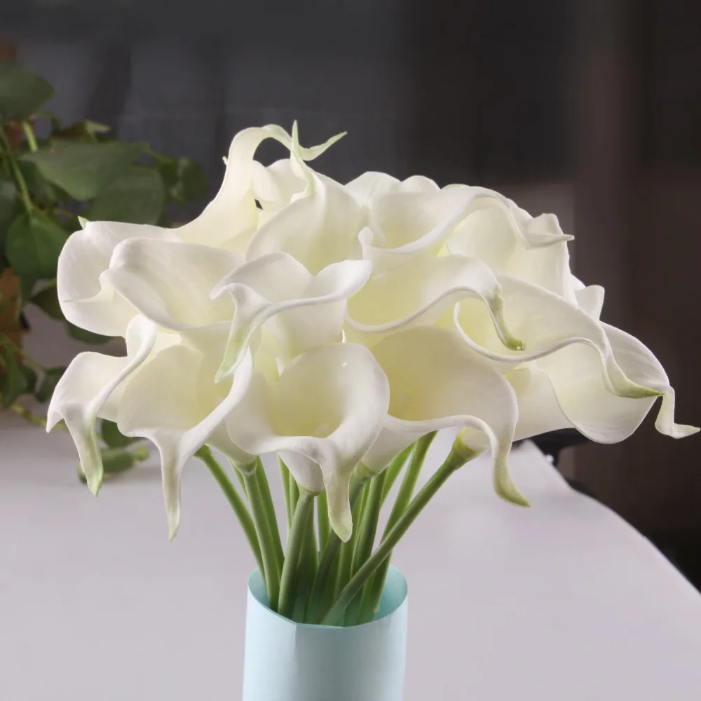 

6 pcs/lot Artificial Calla lily PVC Real Touch bride Bouquet flower Home Wedding Decor Flowers & Wreaths 8 colors