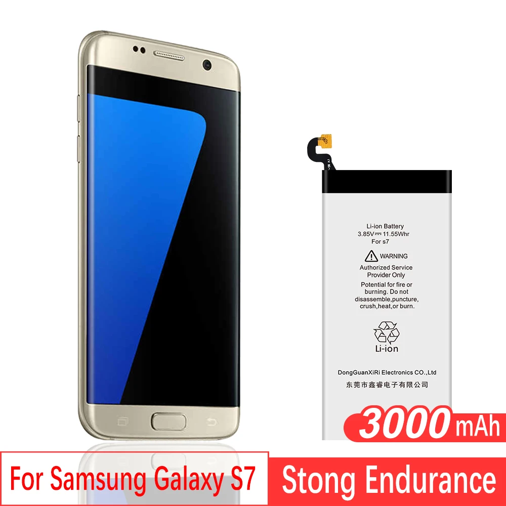 Оригинальная батарея для телефона samsung Galaxy S7 литий-ионная аккумуляторная 3000 мАч