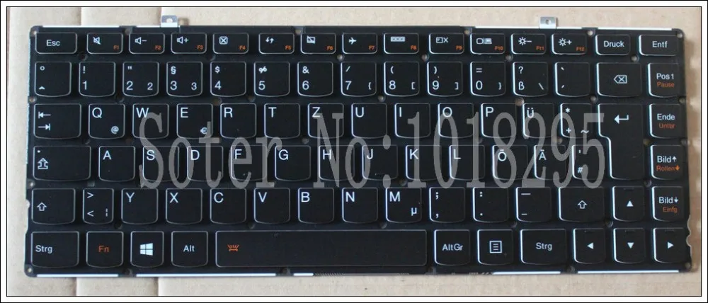 Новая клавиатура для ноутбука с греческой раскладкой для lenovo Ideapad Yoga 2 Pro 1" с подсветкой, Yoga2 Pro13-ISE Германия 25212831 PK130S91A19