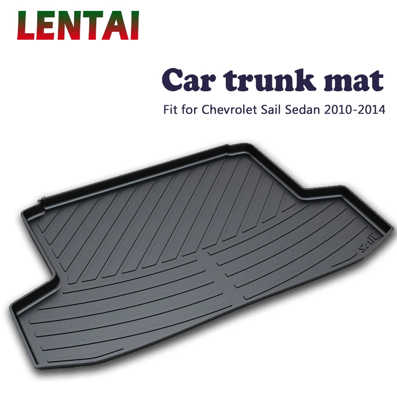 EALEN 1PC Car rear trunk Cargo mat For Chevrolet Sail Sedan 2010 2011 2012 2013 2014 car Boot Liner Tray Carpet Anti-slip mat
