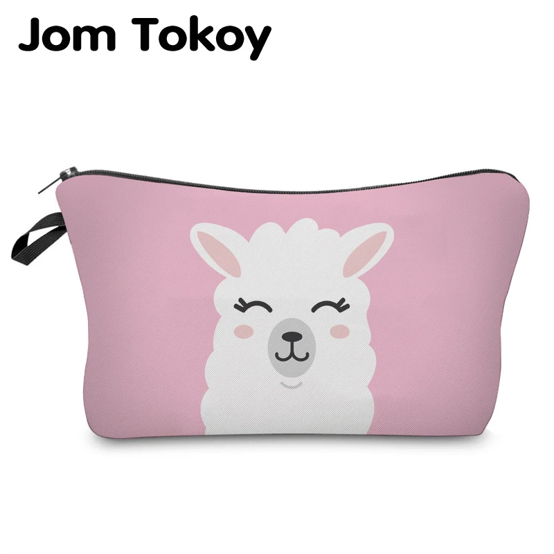 

Сумка-Органайзер Jom Tokoy для косметики, косметичка с принтом ламы, модная брендовая женская косметичка Hzb933