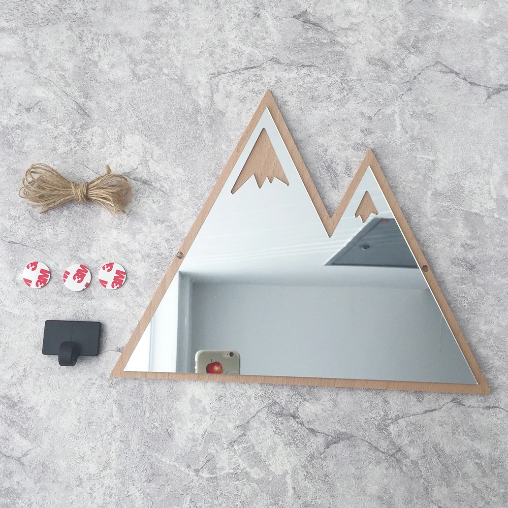 Nordic 3D зеркало настенное Стикеры Mountain сделай сам виниловый Арт Наклейка Сменные