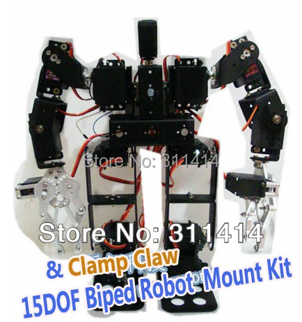 Набор для обучающих роботов 15DOF Biped + 2 шт. металлических зажимов включая серво