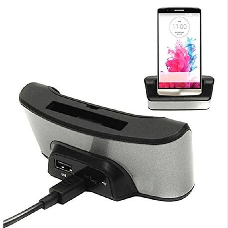 Effelon черный и серебристый Micro USB синхронизации данных док-станция Зарядное
