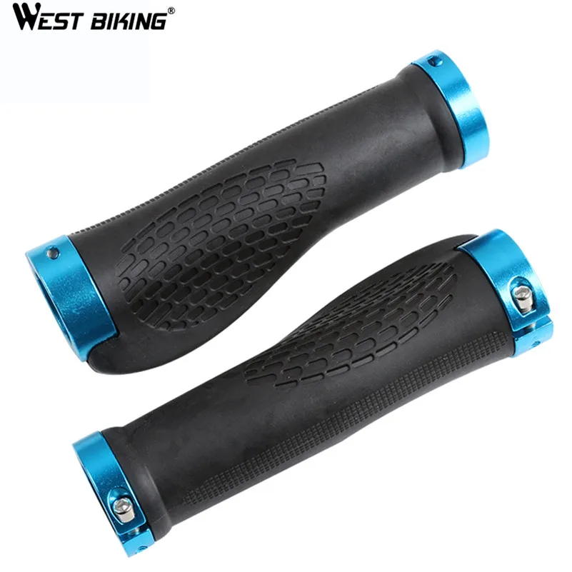 WEST BIKING велосипедные ручки из алюминия MTB резиновый чехол для рукоятки