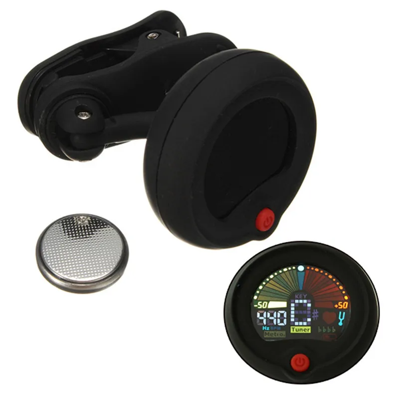 Цифровой хроматический тюнер с ЖК дисплеем метроном и аккумулятором для