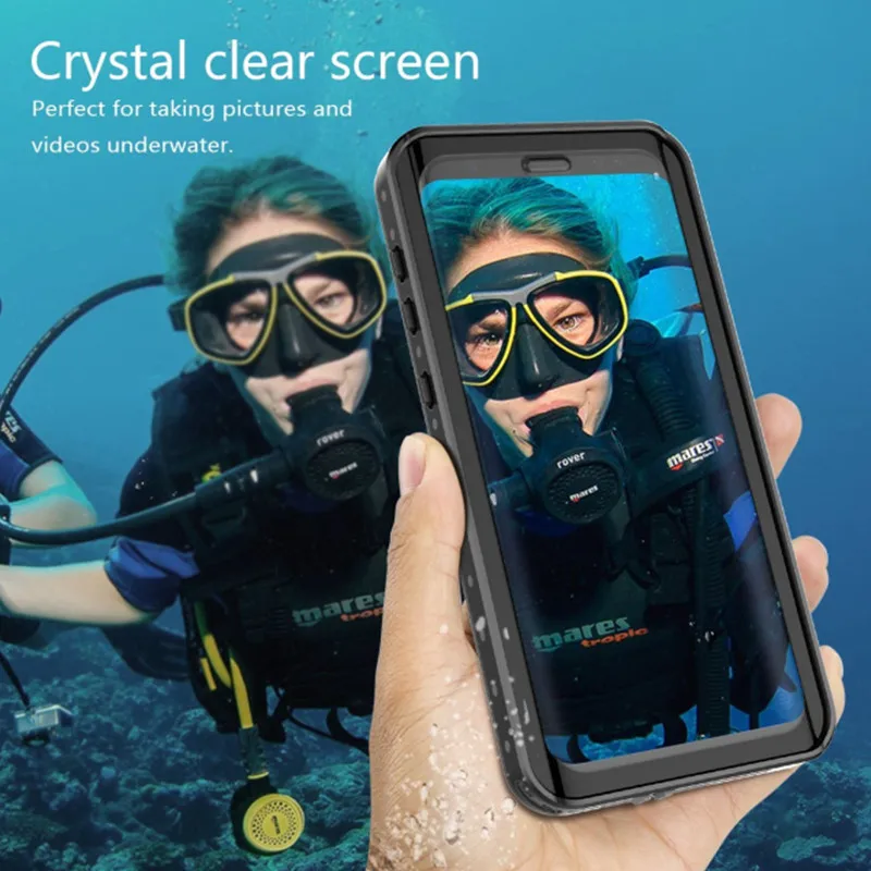 Водонепроницаемый чехол для Samsung Galaxy S9 ударопрочный прозрачный защитный S9Plus