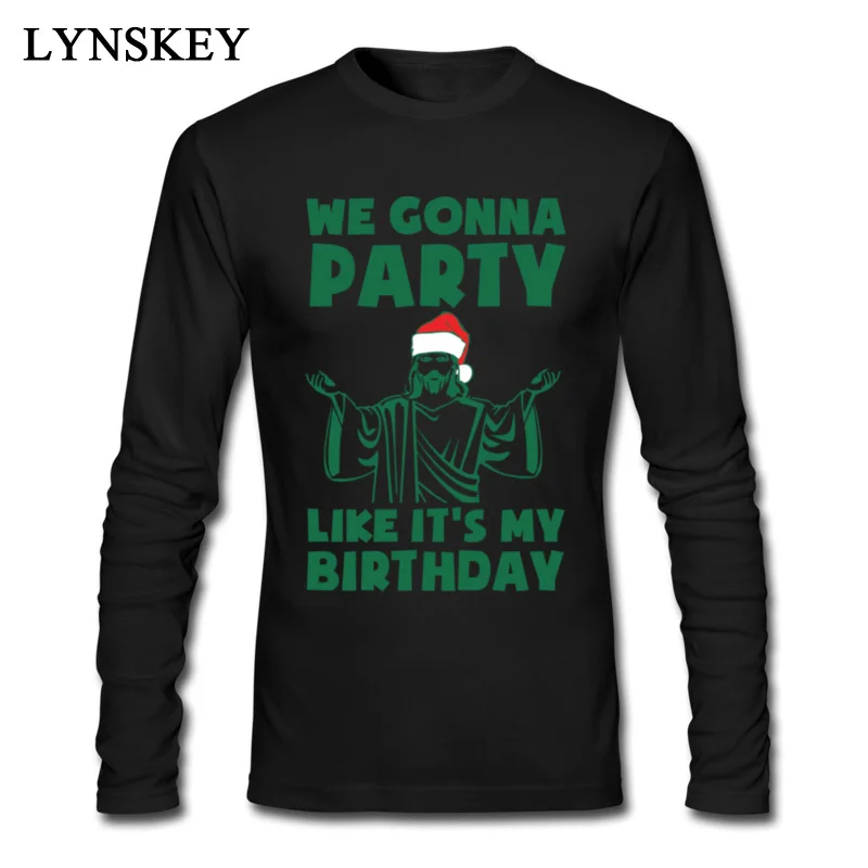 2018 новогодние футболки дизайнерские вечерние Like It s A Christmas Birthday Santa забавные