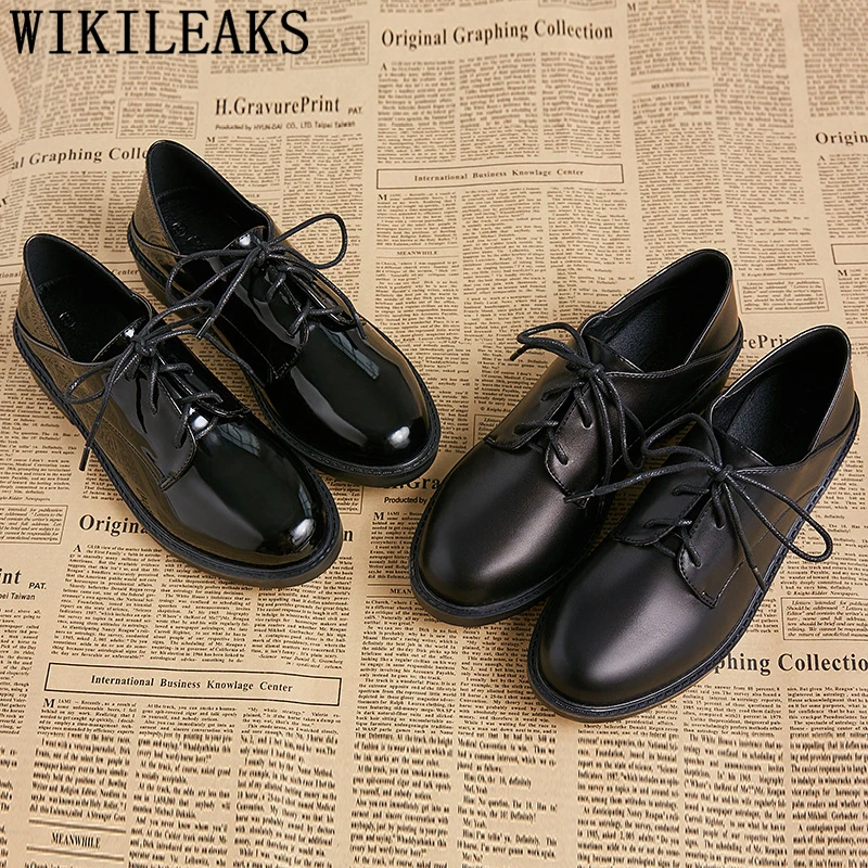 Туфли женские кожаные удобные мокасины криперы в Корейском стиле | Обувь