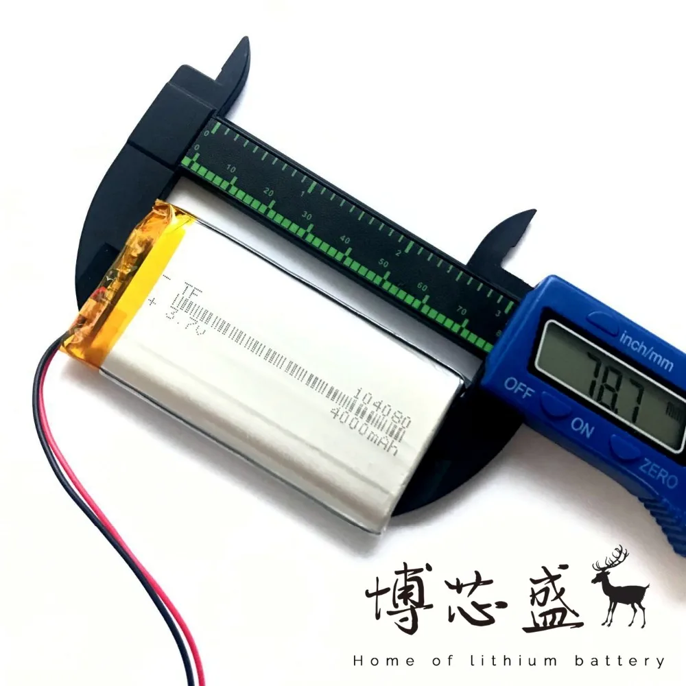 3,7 V 4000 mAh 104080 соединительная головка XH2.5mm 2 p полимерная литиевая батарея gps psp DVD электронные книги планшет ПК история машина