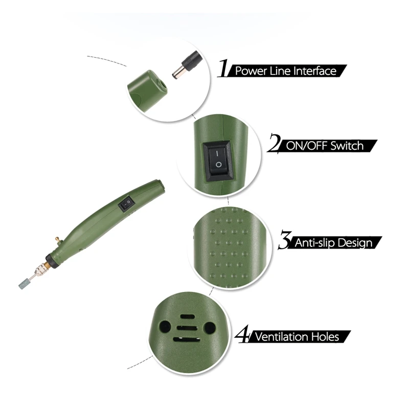 Мини шлифовальный станок электрический гравер дрель набор гравировальный для