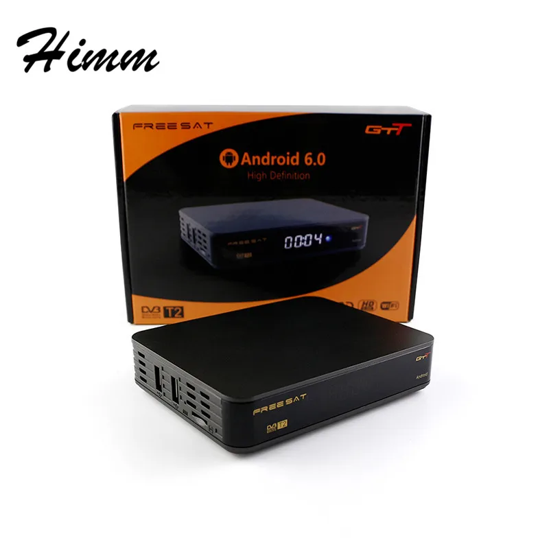 Оригинал FREESAT GTT Android 6.0 TV BOX + DVB T/T2/Кабель Smart S905D 1 ГБ RAM 8 ROM встроенный wi fi КОДИ