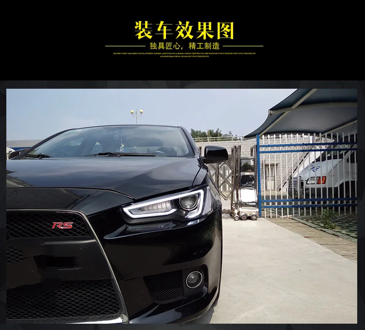 AKD автомобильный Стайлинг Головной фонарь для Mitsubishi Lancer фары 2008- Lancer светодиодный фонарь DRL D2H Hid сигнал поворота биксеноновый луч