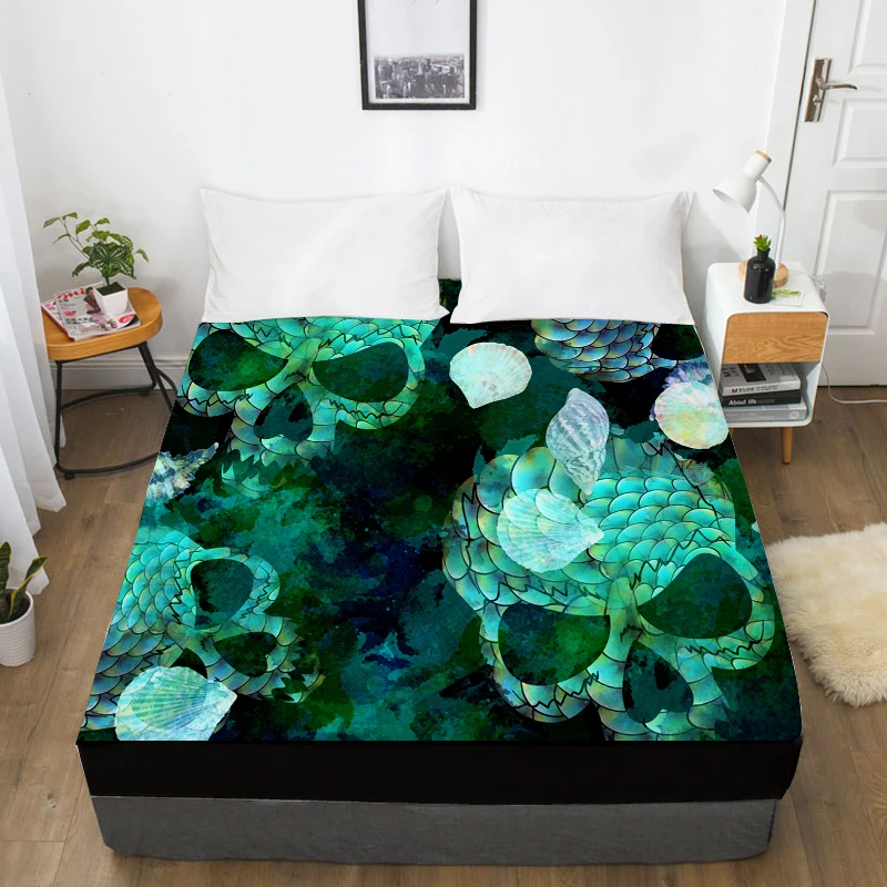3D Custom Bed Sheets With Elastic,Fitted Sheet Queen/King,Black Skull Mattress Cover 135/150/160x200 bedsheet,drop ship