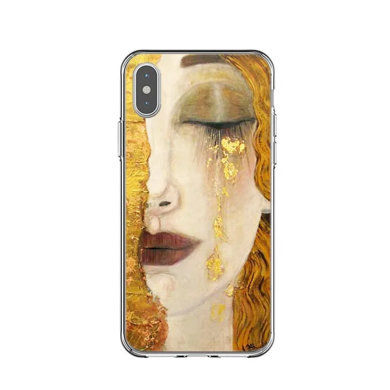 Дизайнерский Мягкий силиконовый чехол Kiss by Gustav Klimt для телефона iPhone 12 Pro SE 6s 7 8 Plus X