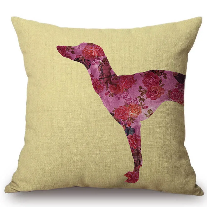 2018 Цветочный Узор Животные кремовые розовые собаки синий кролик диванная