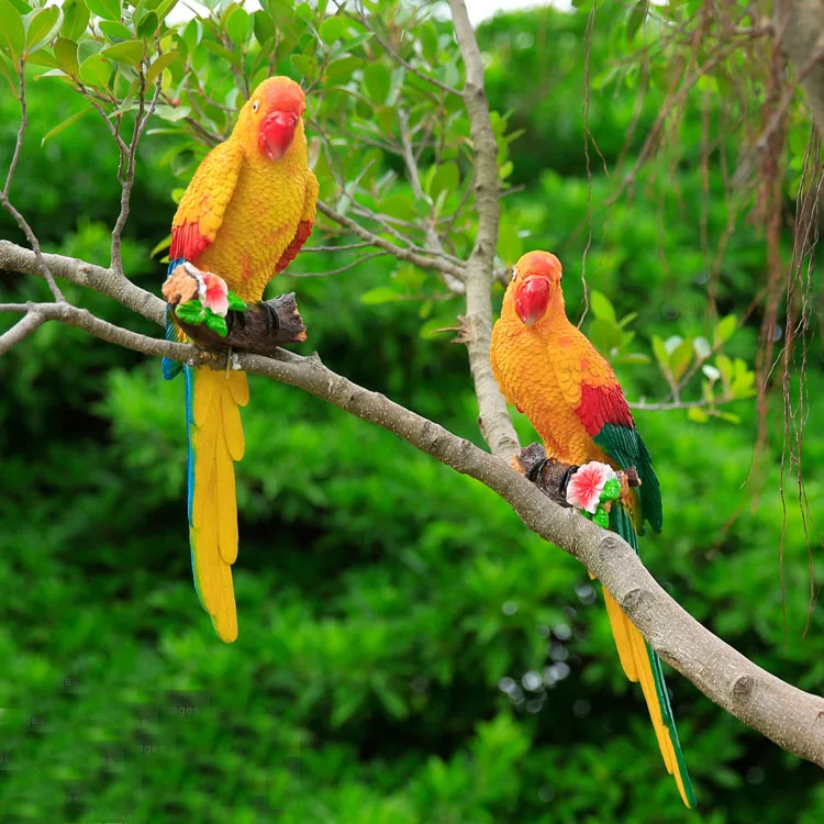 Имитация попугая птица открытый внутренний дворик украшения Декоративное
