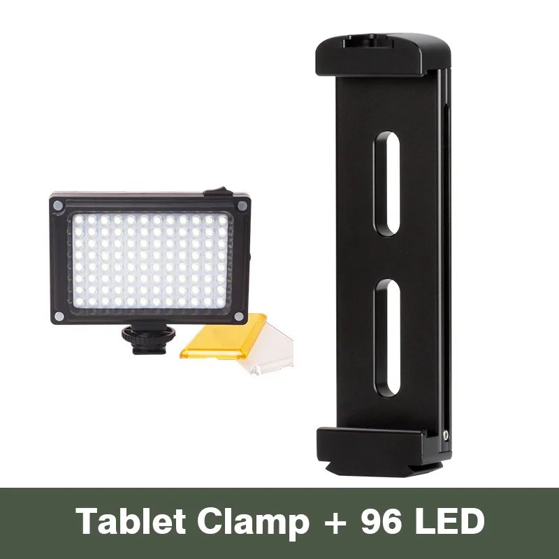 Mount with LED Ulanzi алюминиевый держатель Адаптер подставкой для Планшеты, башмака для микрофон и камерной лампы,универсальное крепление для iPad Pro Mini4 Air4,если вы лююите фотографии под Планшетами - Цвет: Mount with LED