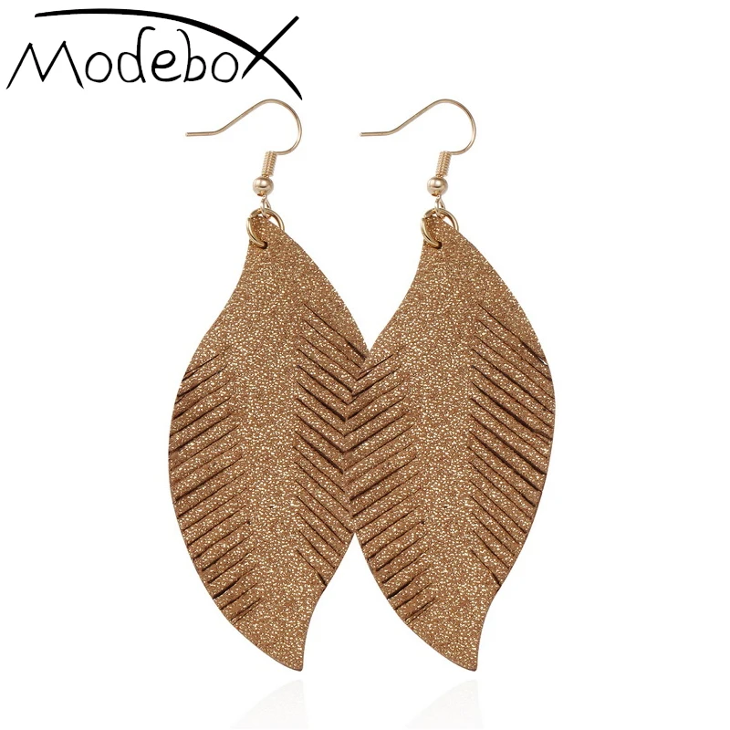 MODEBOX серьги листьев геометрические серьги-капельки Хрустальный цветок для