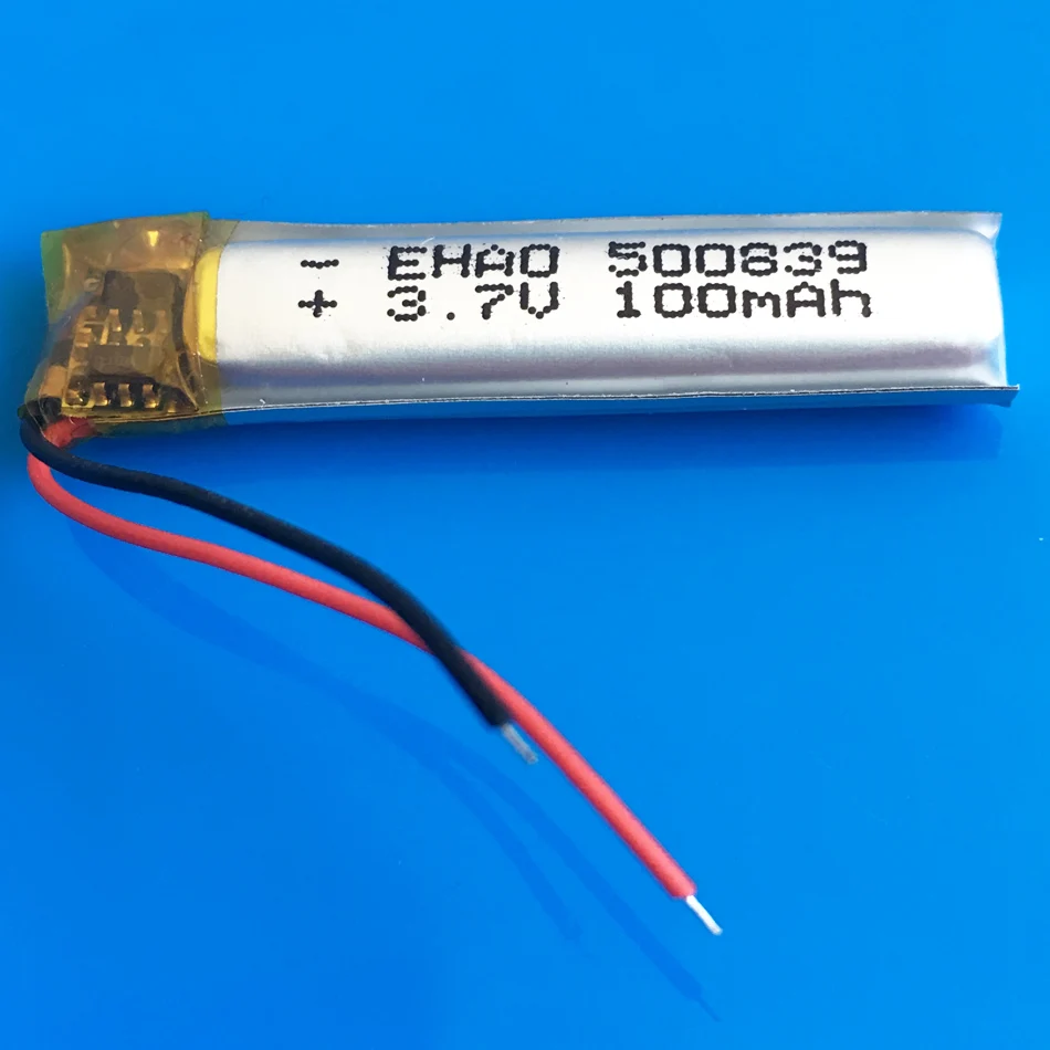 

3.7V 100mAh lipo rechargeable battery 500839 lithium polymer for MP3 bluetooth watch pen MID headset headphon video pen
