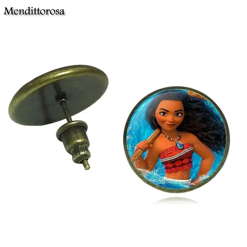 Модные женские серьги гвоздики Mendittorosa из фильма Моана с