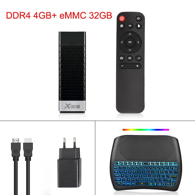 4G With Backlit Item X96S 4K tv Stick Android 9,0 Мини ПК 4 ГБ 32 ГБ Amlogic S905Y2 четырехъядерный 2,4G& 5 ГГц двойной Wifi BT4.2 1080P H.265 Miracast tv Dongle - Цвет: 4G With Backlit Item