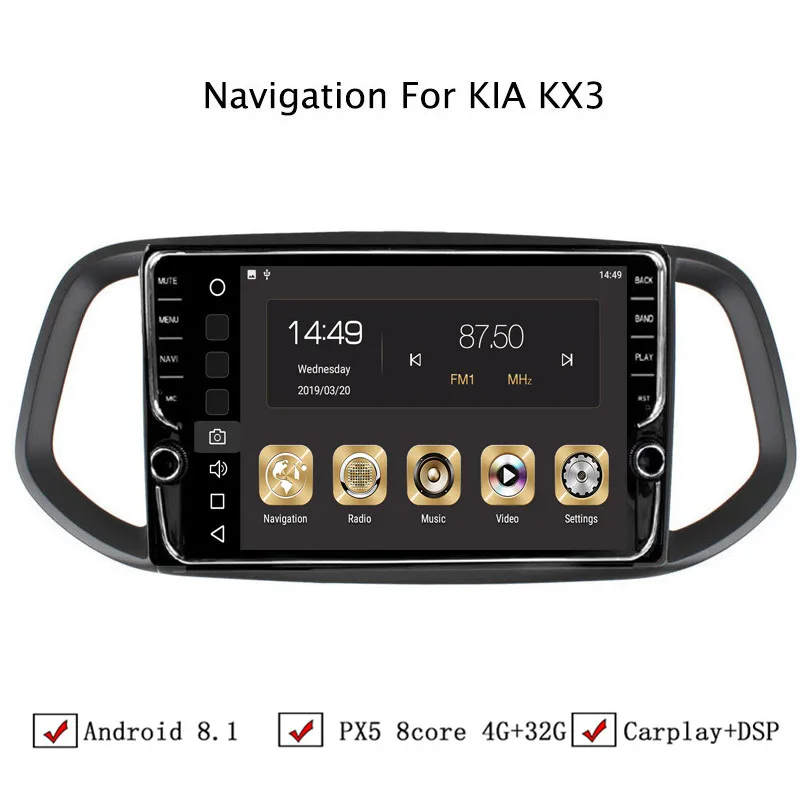 10 1 "4G Оперативная память 32G Встроенная Восьмиядерный Android 8 автомобиль gps