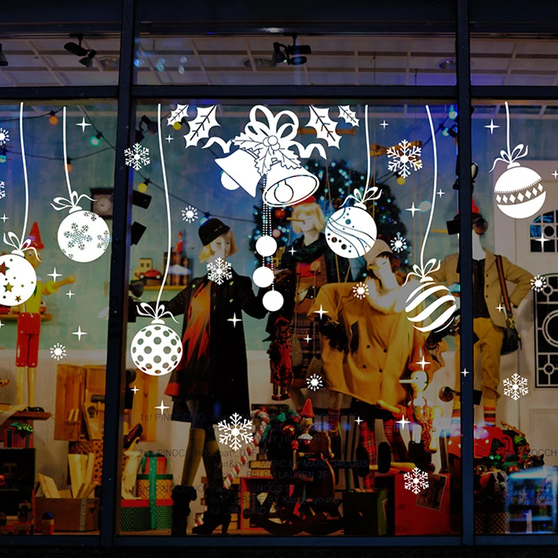 Оптовая продажа Большой Настенный стикер для окон Дед Мороз Рождественская елка