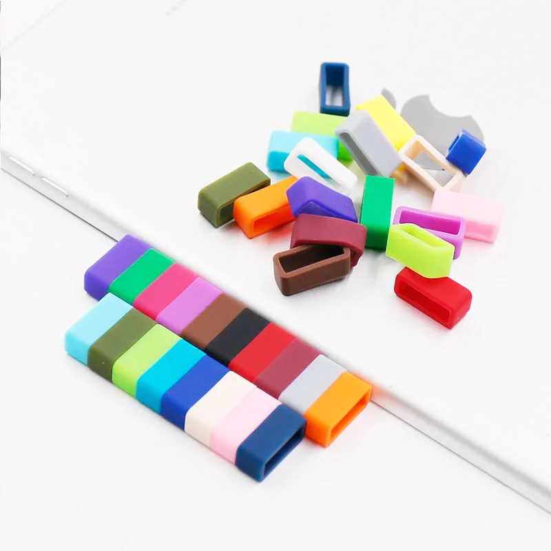 2PCS silicone bezel activity ring watch with ring for Swatch 14mm16mm18mm19mm20mm22mm24mm26mm28mm strap loop rubber band buckle