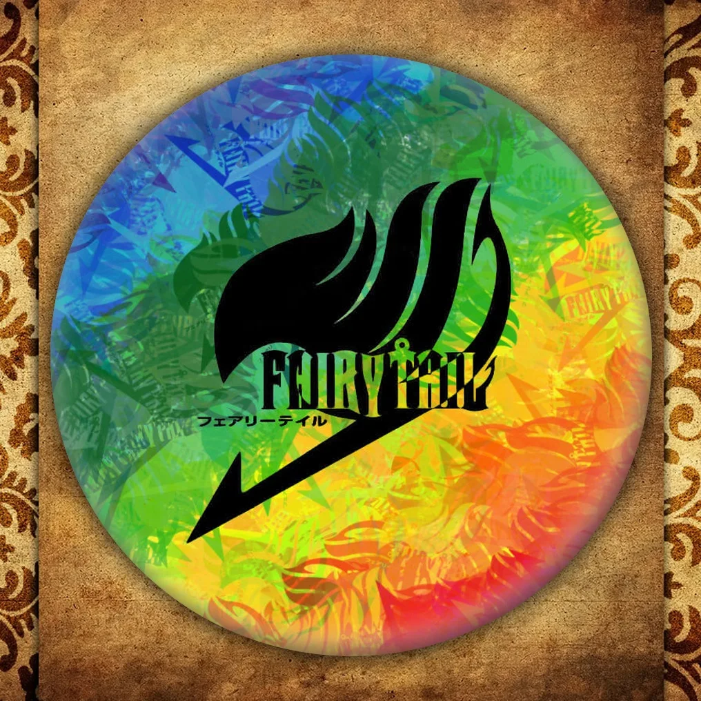 Аниме Fairy Tail бейдж с дисплеем японский мультфильм рисунок Natsu Lucy брошь на застежке