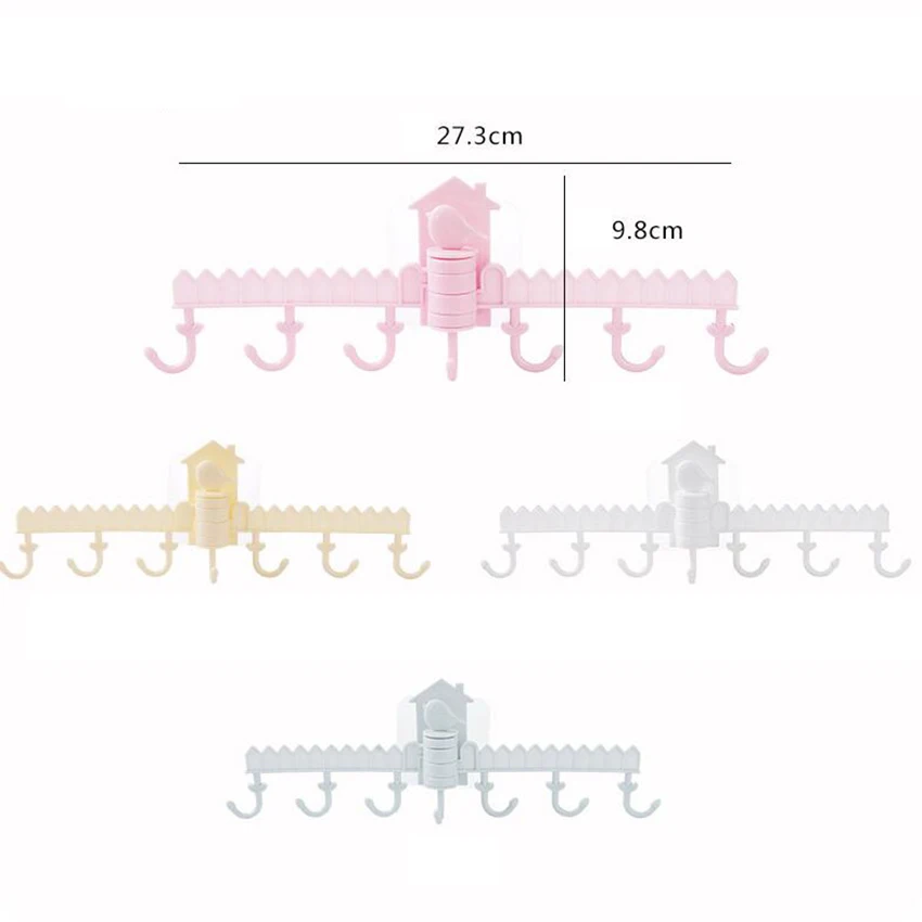 

Multifunctional Rotary Sticky Kitchen Wall Door Hook Bathroom Towel Rack Hanging Storage Organizer