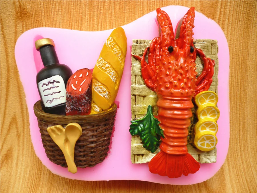 New Design Lobster Classification Lemon Red Wine Bread Cake Mold Chocolate Decoration Tools | Дом и сад