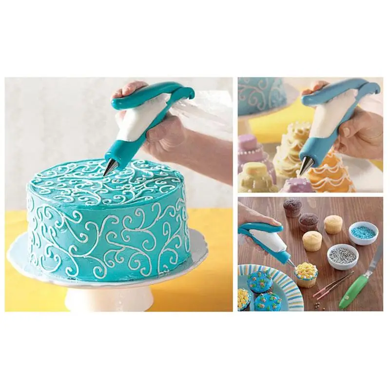ENGDASH 1pc Icing Pen Cake Decorating Tool Nozzle Set Piping Cream Syringe Tips With Pastry Bag Coupler Muffin Dessert Decorator | Дом и сад