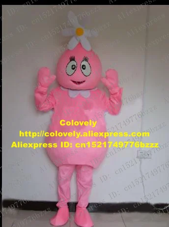 Красивый розовый маскарадный костюм Foofa Yo Gabba Mascotte взрослый с большим белым