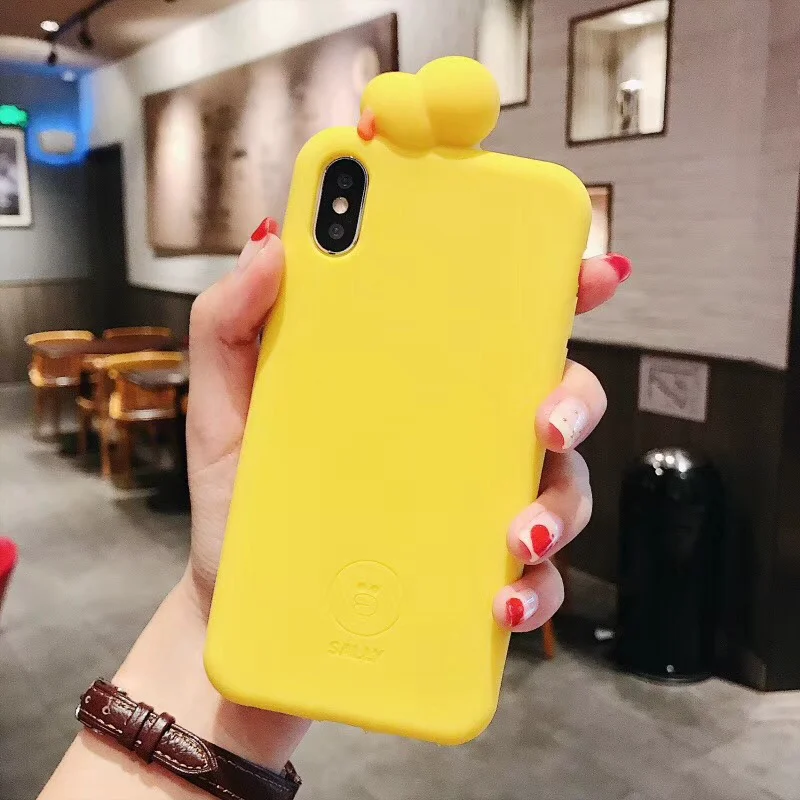 3D милый мультяшный чехол для телефона с спящими животными для iPhone 6, 6s, 7, 8 Plus, X, XR, XS Max, мягкий силиконовый резиновый чехол, чехол, чехол