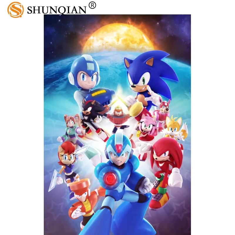 Постер mega man на заказ украшение для дома модный настенный постер из шелковой