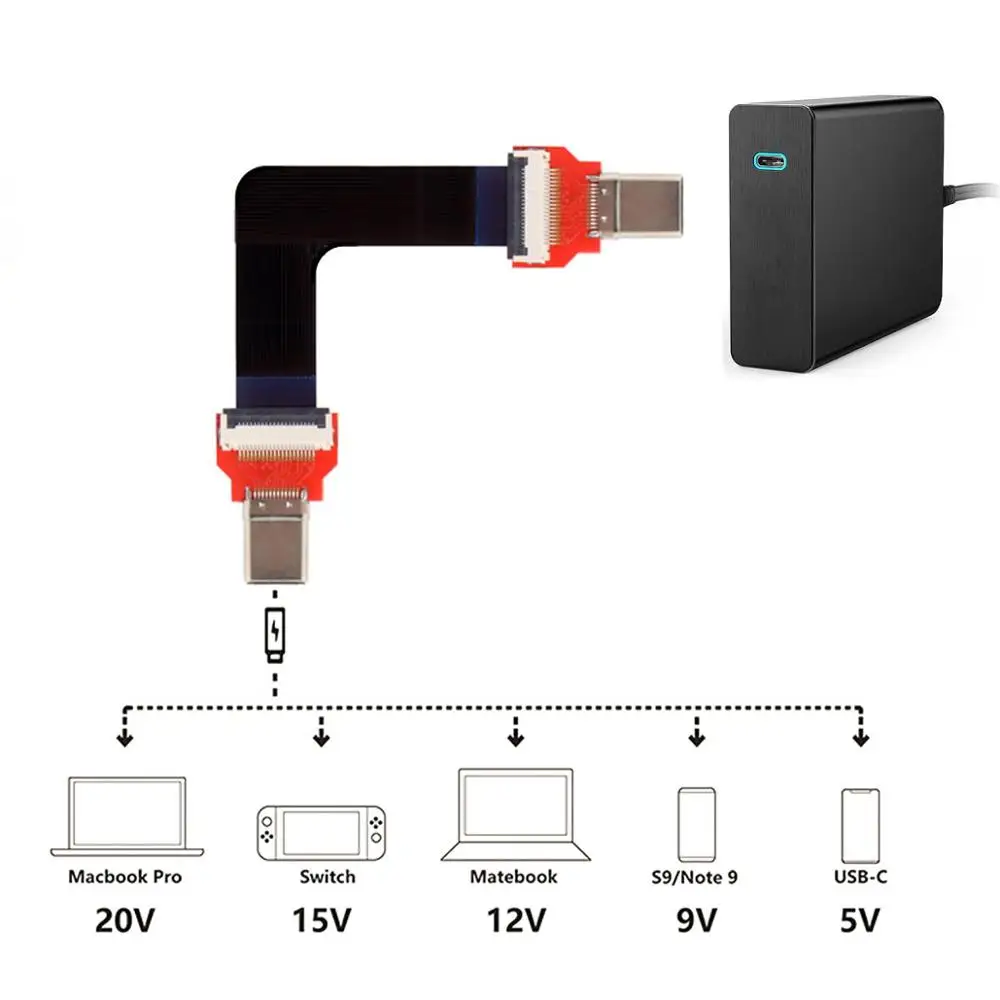 USB 3 1 Type-C FPV FPC Плоская Лента кабель папа-папа 20 см шаг 20pin для мультикоптера