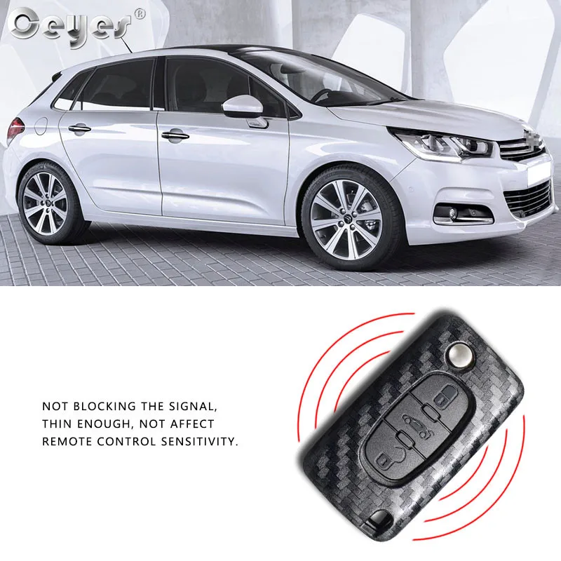 Силиконовый чехол Ceyes для Citroen C2 C4 C5 C6 C8 аксессуары Peugeot 207 407 с 3 кнопками стайлинга