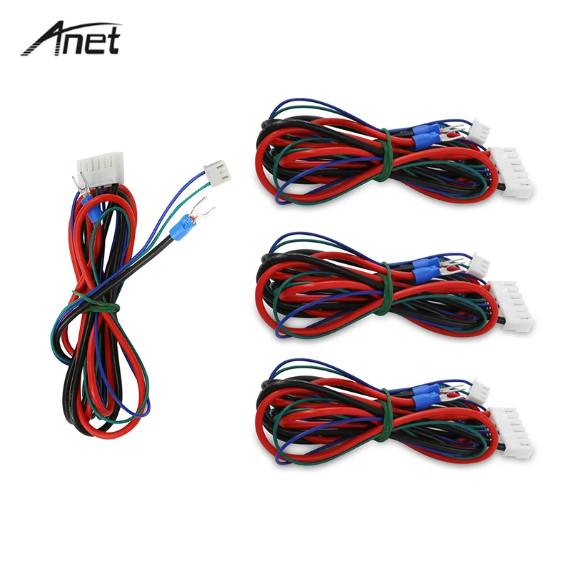 

4pcs/lot Anet A8 A6 Heated Bed Line 90cm Hot Bed Wire Hotbed cable for Mendel RepRap i3 3D printer