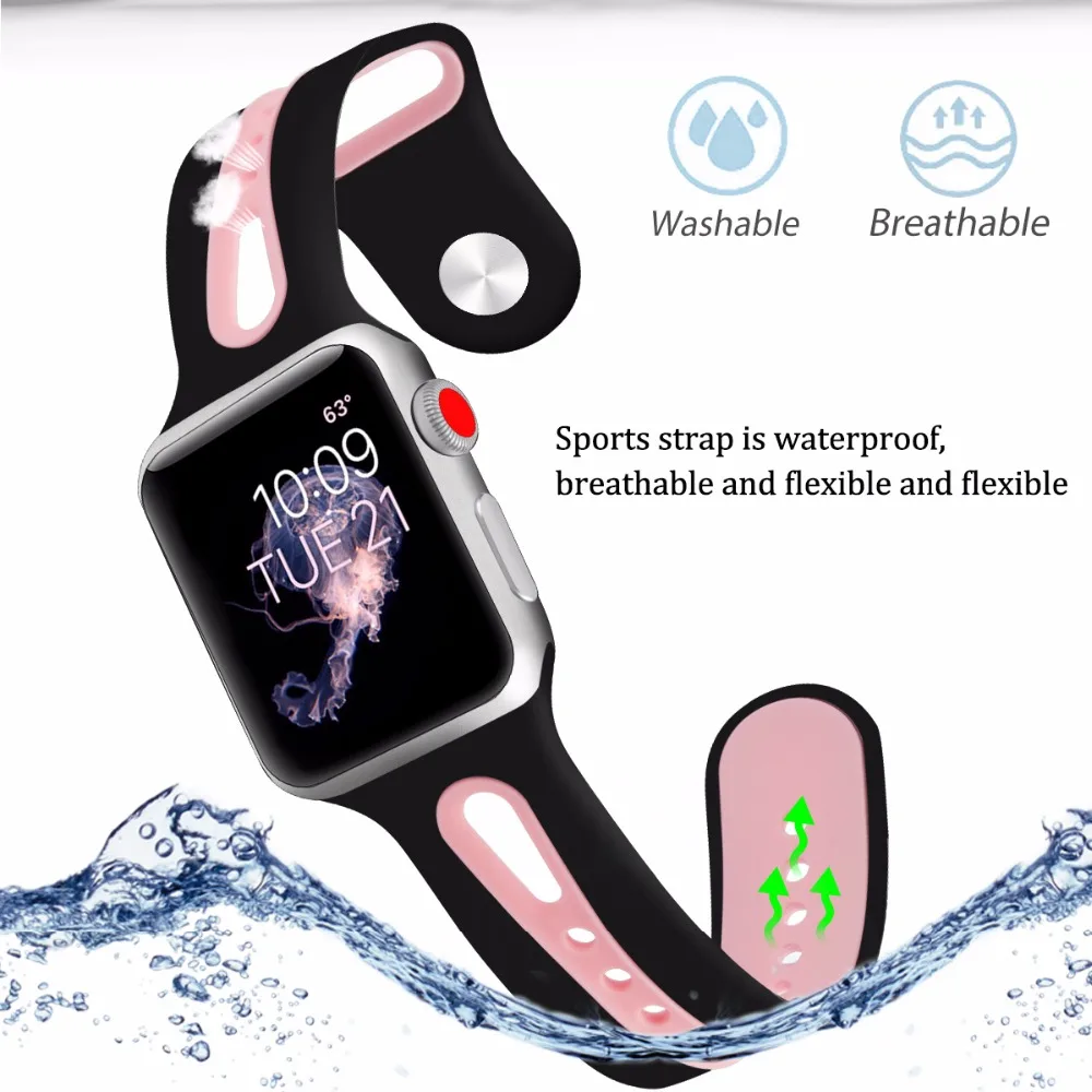 BOX W замена ленты для зарядки совместим с Apple Watch Series 4/3/2/1 ремешок спортивных часов